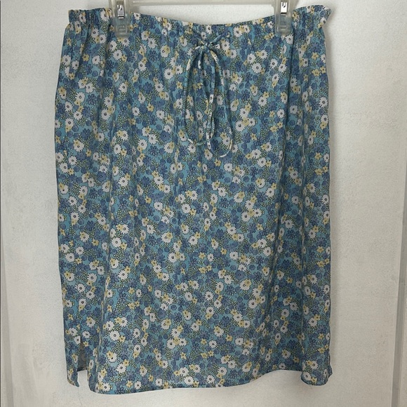 Vintage W2K Floral Blue Skirt with Drawstring - Picture 1 of 4